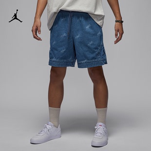Jordan官方耐克乔丹男子牛仔短裤 夏季 丹宁色纯棉FN4652 新款