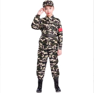 男女幼儿童中小学生军训彩迷服套装 陆特种兵 猎人陆运动会活动服装