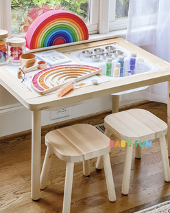 出口多功能感官桌幼儿园早教游戏桌宝宝储物小方桌儿童桌椅套装