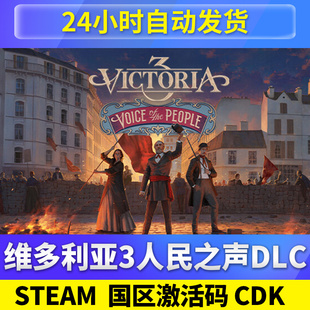 steam正版 模拟策略小纯电玩 维多利亚3人民之声dlc激活码 CDK