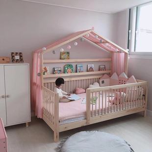 纯实木 特价 ins北欧风 小房子床 处理 儿童 小屋床 拼接床 宝宝