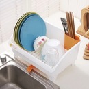 日式 沥水碗架碗碟滴水架 厨房厨具可排水碗盆收纳置物架 塑料角架