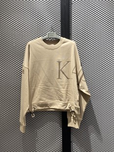 2022新款 Kappa卡帕套头衫 卫衣休闲圆领长袖 女短款 K0C62WT01 蝙蝠衫