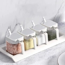 玻璃调料盒家用厨房盐调味瓶罐收纳盒组合套装 调料罐调味品防潮