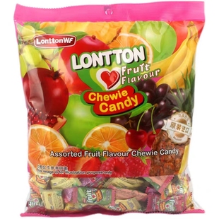 马来西亚进口水果软糖lontton wf混合什锦水果糖果喜糖婚糖150颗