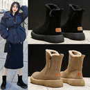 雪地靴女2024新款 爆款 皮毛一体保暖加绒加厚靴子防滑棉鞋 冬季 时尚