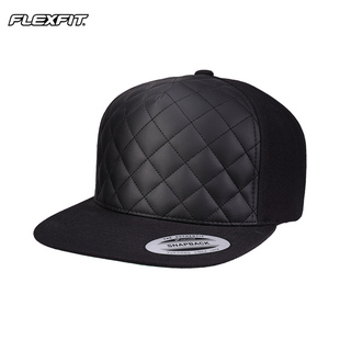 FLEXFIT经典 清仓 系列棒球帽仿真皮进口休闲嘻哈帽黑色平檐帽子