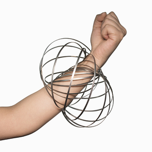 乐智科学3D魔术手环不锈钢流体抗压减压解压舒压益智休闲魔术道具