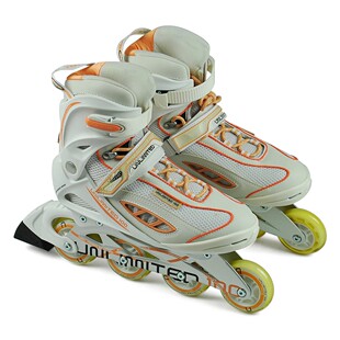 成年轮滑鞋 滑轮鞋 溜冰鞋 成人旱冰鞋 滑冰鞋 男女 直排轮黑白色