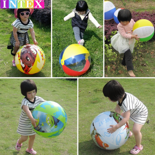 男女宝宝充气沙滩球成人游泳戏水玩具幼儿园儿童草地超大号海洋球