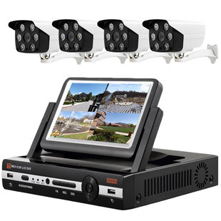 监控器高清套装 室内户外家庭商用防水摄像头视频设备系统一体机屏