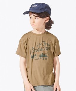 日单夏季 新款 T恤男女童22761 童装 UV防晒吸水速干圆领方框字母短袖