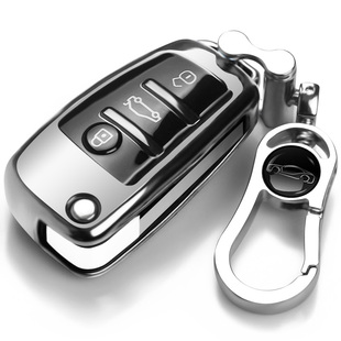 适用奥迪A6L钥匙包外套老款 11年保护折叠轿车锁匙壳扣袋