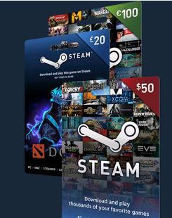 Steam充值卡100美金刀元 钱包码 礼品代充 余额游戏 正规实体卡图