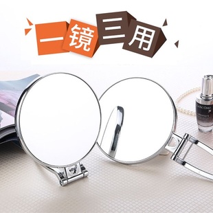 化妆镜子 台式 浴室镜 双面手柄镜 多功能美容镜 便携折叠壁挂镜