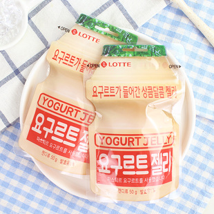 韩国进口网红零食 可爱QQ糖酸奶橡皮糖果50g LOTTE乐天乳酸菌软糖
