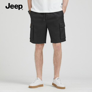 薄款 欧美宽松中年沙滩裤 jeep吉普裤 子男夏季 短裤 多口袋工装 五分裤