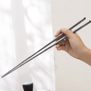 304不锈钢加长筷子隔热防烫家用油炸筷捞面筷厨房烹饪长筷