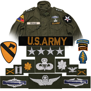 越战TCU臂章M65风衣臂章0G衬衣徽章胸条技能资质章M43刺绣章US