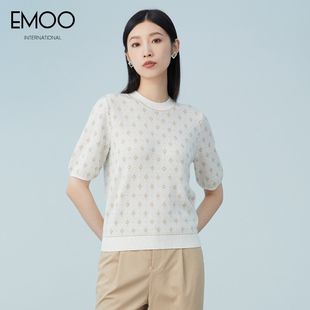 EMOO杨门早秋季 新款 英伦风套头显瘦毛衣女 半高圆领羊毛打底衫