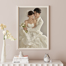 婚纱照相框挂墙洗结婚照片做成画框打印全家福相片定制裱框高级感