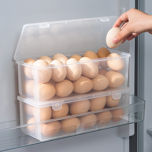 日本进口冰箱侧门鸡蛋收纳盒放鸡蛋架托厨房专用分装 整理盒置物架
