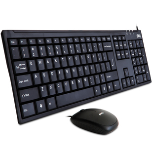 得力3711有线鼠标键盘套装 游戏办公家用键鼠套装