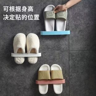 浴室拖鞋 鞋 子收纳神器 架壁挂式 打孔壁挂卫生间置物架沥水厕所鞋