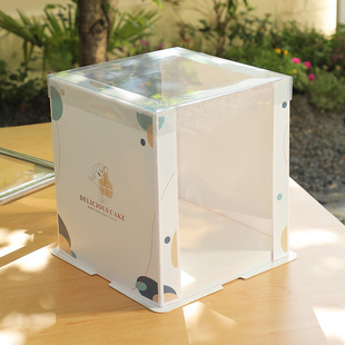 透明蛋糕盒子包装 盒6六8八10十12寸单双层发批定制网红生日蛋糕盒