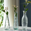 法式 饰摆件 复古小花瓶浮雕玻璃迷你花瓶ins风透明水培插花客厅装