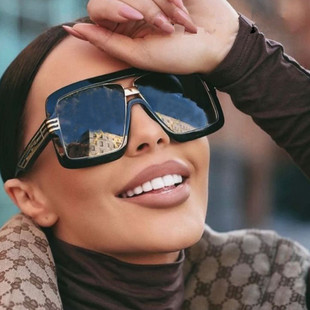 欧美ins跨境新款 大框太阳镜男女方形户外墨镜sunglasses 时尚