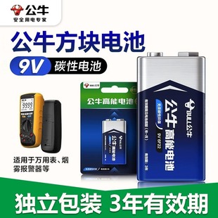 公牛9v电池方块电池方形叠层遥控器无线话筒万能万用表9号干电池