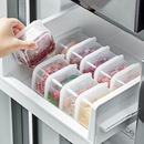 冰箱冷冻收纳盒冻肉保鲜盒食品级食物分装 分格盒子密封可微波专用