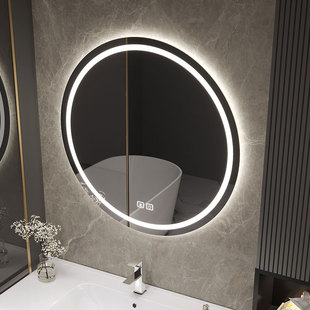 卫生间镜子浴室化妆镜带led灯壁挂式 防雾洗手间镜子智能镜触摸屏