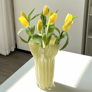 中古芬顿花瓶白菜琉璃客厅摆件高级感花器水养鲜花法式 饰品 浪漫装