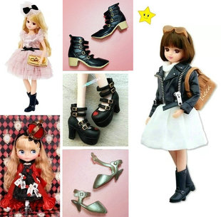 新品 子 licca丽佳珍妮女孩玩具Momoko小布blythe洋娃娃服饰配件鞋