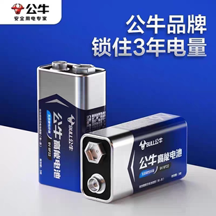 公牛9V电池九伏万用表无线话筒万能表6F22叠层方形玩具麦克风电池