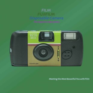 富士柯达复古一次性胶卷相机彩色傻瓜1986胶片相机带闪生日礼物女