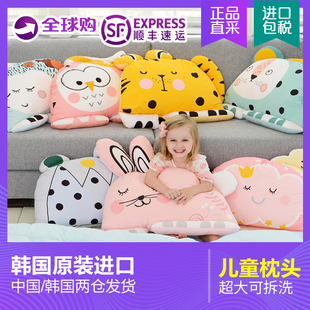 韩国儿童枕头幼儿园纯棉四季 6岁小学生家用抱靠枕 通用婴儿卡通3