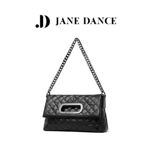 JANE DANCE折叠手提包女士单肩包链条包斜挎包小方包菱格包托特包