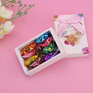 明治雪吻巧克力喜糖成品8粒 韩式 生日结婚喜糖 花语婚礼糖盒含糖