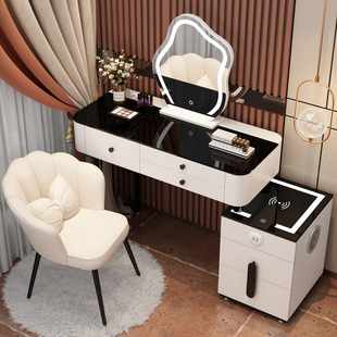 梳妆台卧室小型现代简约收纳柜一体小户型网红ins风化妆桌化妆台
