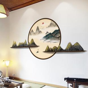 中国风古风墙纸自粘电视墙贴画贴纸海报纸壁纸卧室客厅背景墙装 饰