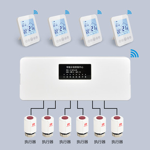 无线盒分控制集面板集线器控无线水地暖室有线免布线盒温控器开关