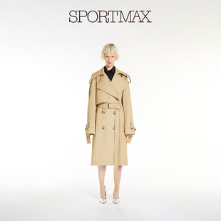 Sportmax 2024早春新品 棉质双排扣风衣2021014106 女装