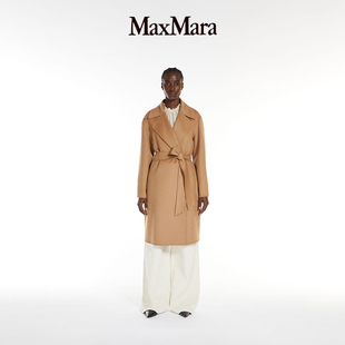 MaxMara 羊毛混纺系带大衣外套6011014106 2024春夏新品
