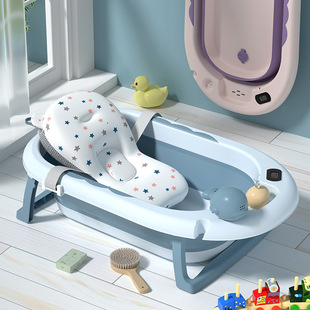 家用大号可折叠感温婴儿洗澡盆宝宝浴室浴桶泡澡桶可坐躺儿童浴盆