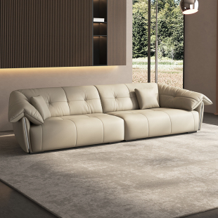 卡得利千纸鹤沙发简约现代客厅沙发头层牛皮高端大气直排真皮沙发