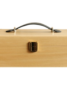 定制榉木箱子鞋 油收纳箱储物箱实木真皮手提木盒子大号长方形带盖