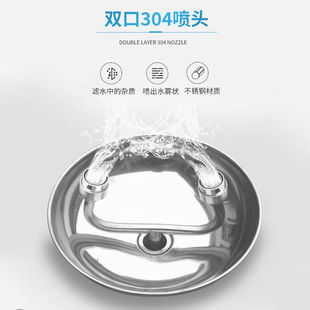 百舸应急洗眼器304不锈钢复合式 立式 验厂专用洗眼器 紧急喷淋式